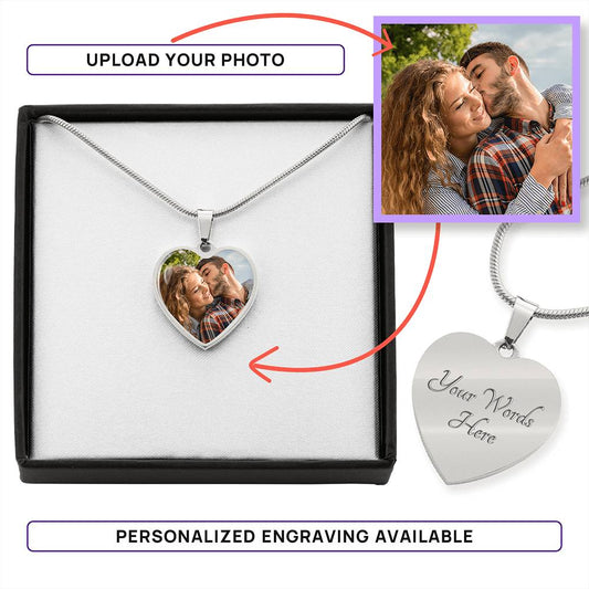 Heart Photo Remembrance Necklace