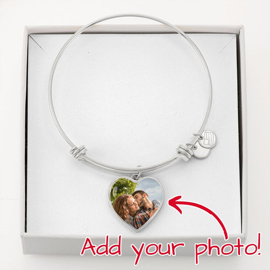 Photo Memorial Heart Bangle