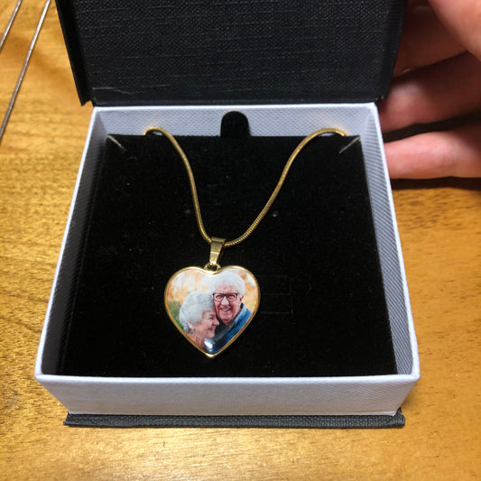 Photo Memorial Heart Necklace